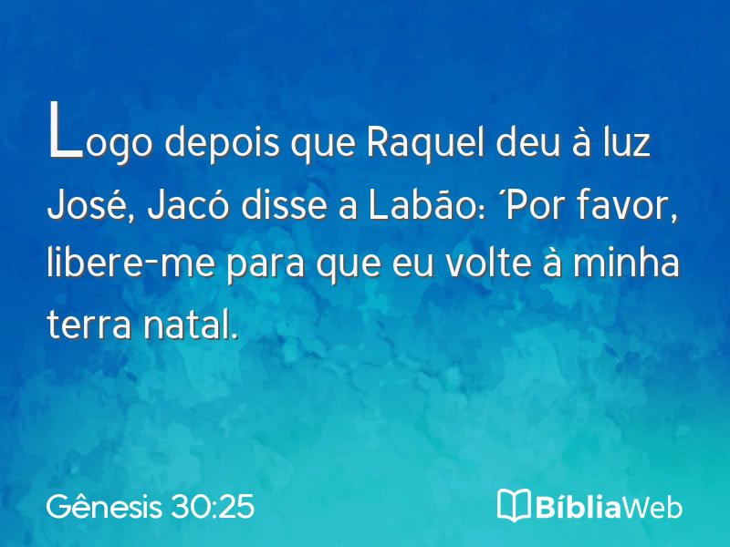 Gênesis 30:25 em imagem para compartilhar