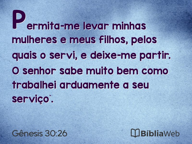 Gênesis 30:26 em imagem para compartilhar