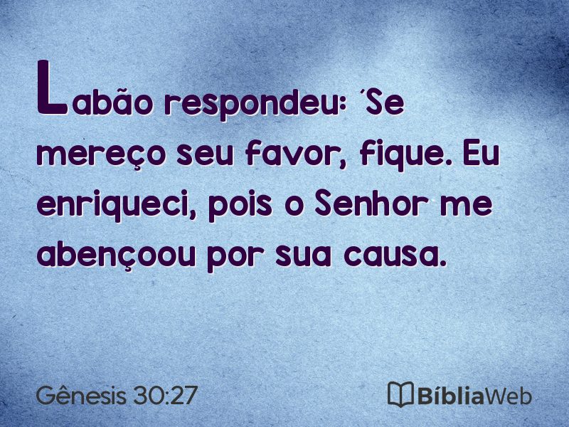 Gênesis 30:27 em imagem para compartilhar