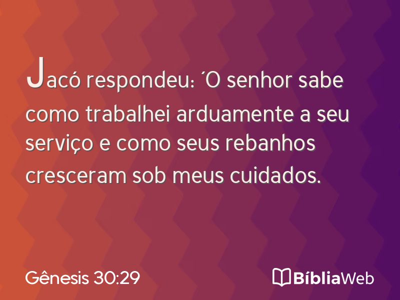 Gênesis 30:29 em imagem para compartilhar