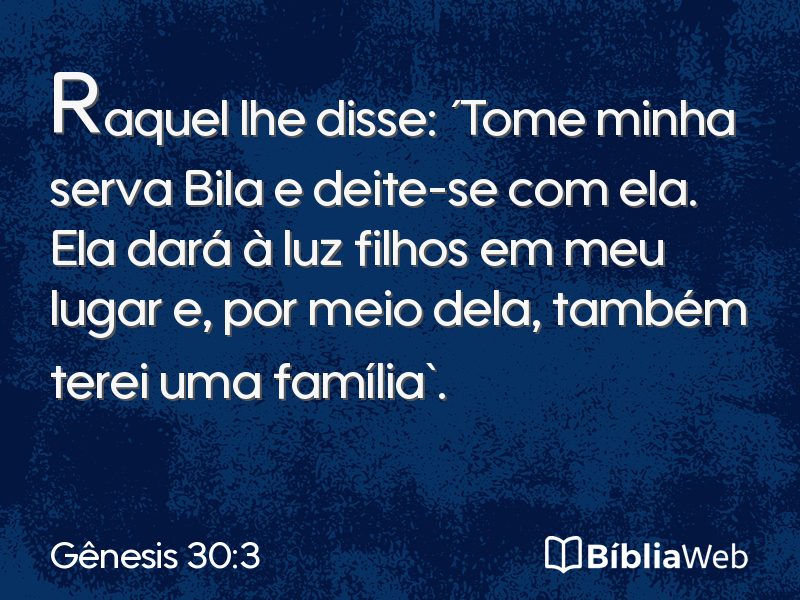 Gênesis 30:3 em imagem para compartilhar