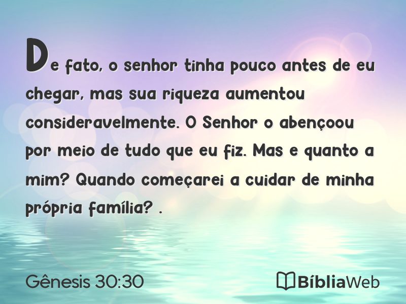Gênesis 30:30 em imagem para compartilhar