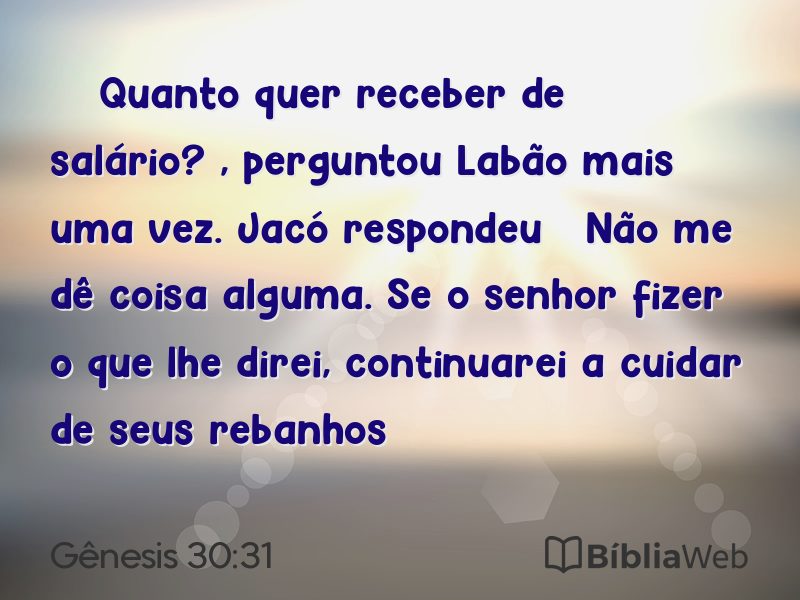 Gênesis 30:31 em imagem para compartilhar