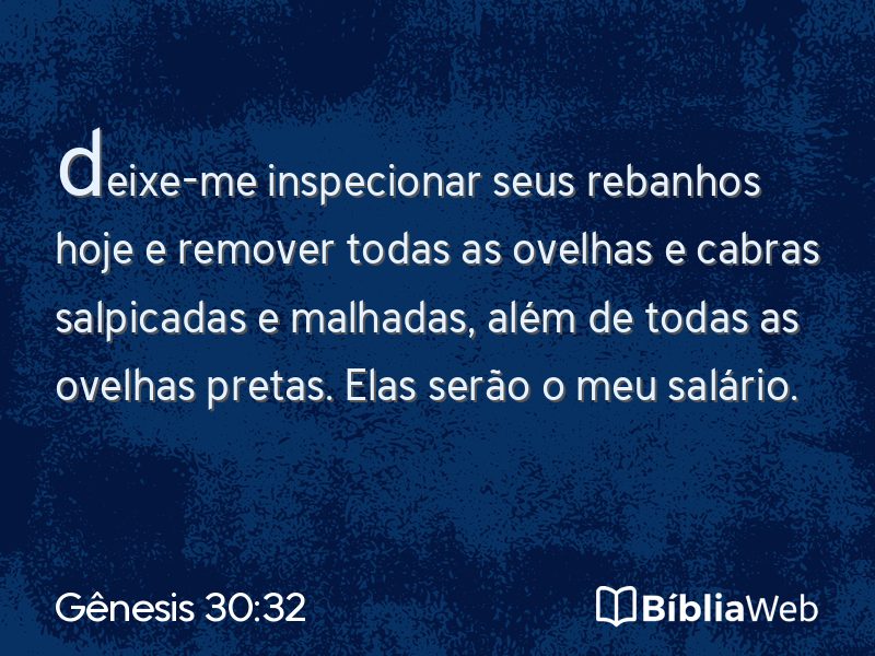 Gênesis 30:32 em imagem para compartilhar