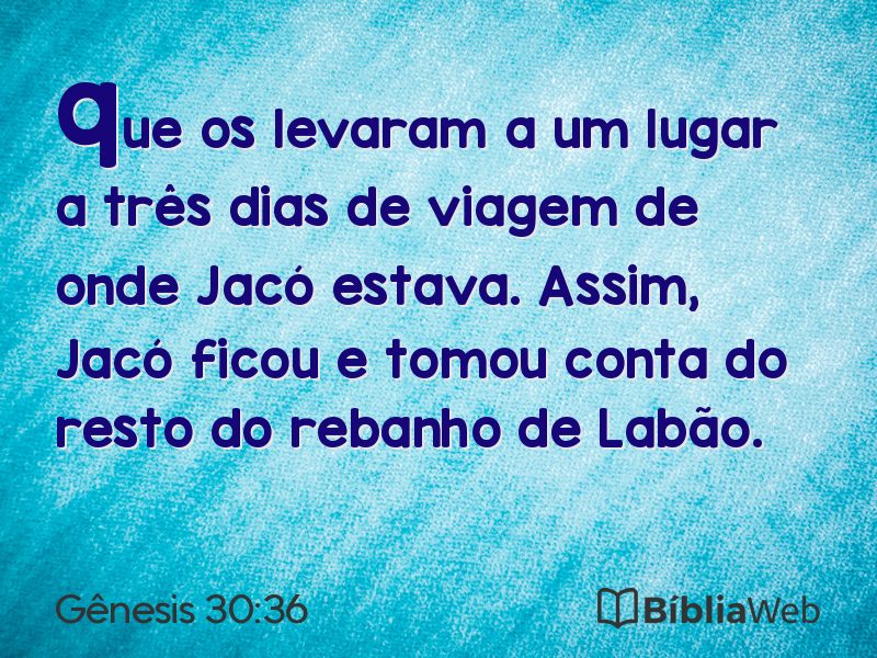 Gênesis 30:36 em imagem para compartilhar