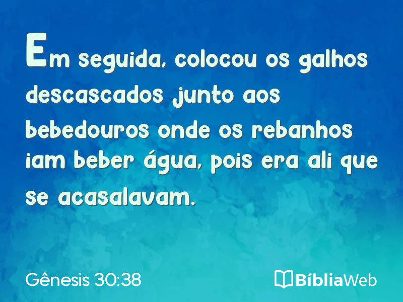 Gênesis 30:38 em imagem para compartilhar