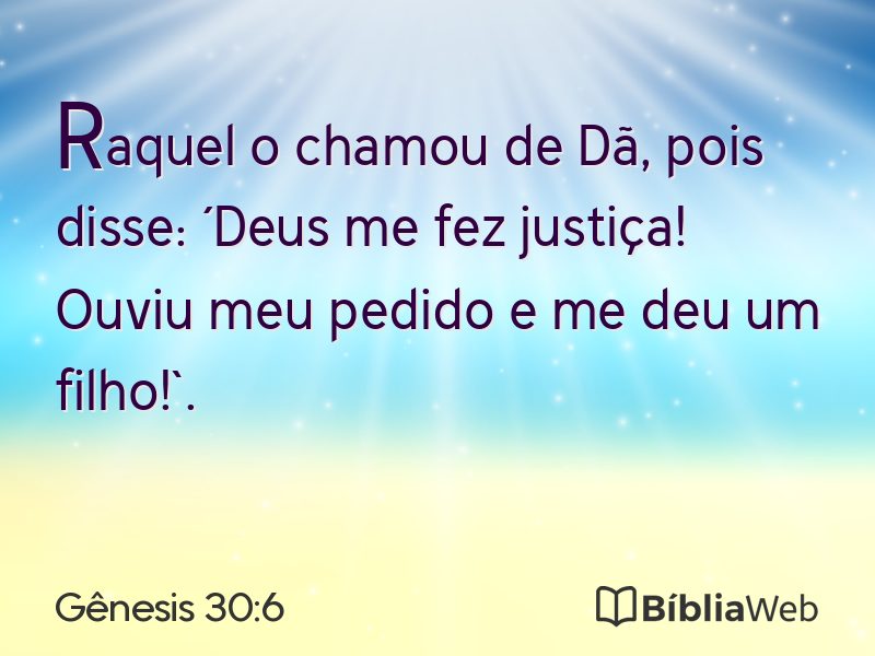 Gênesis 30:6 em imagem para compartilhar