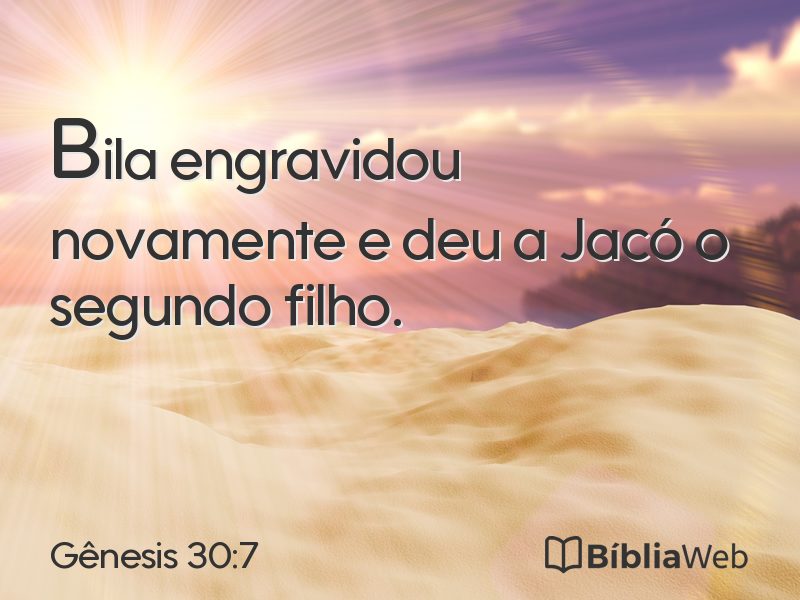 Gênesis 30:7 em imagem para compartilhar