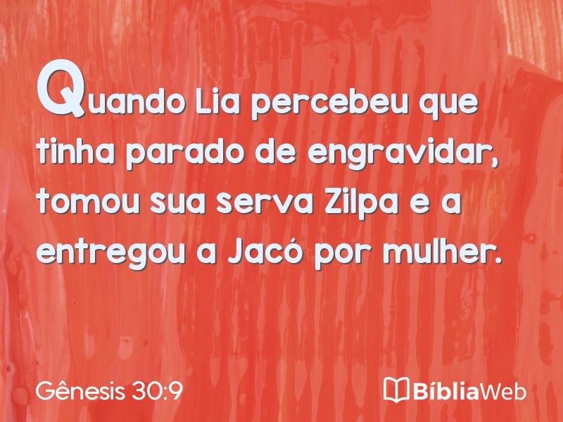 Gênesis 30:9 em imagem para compartilhar