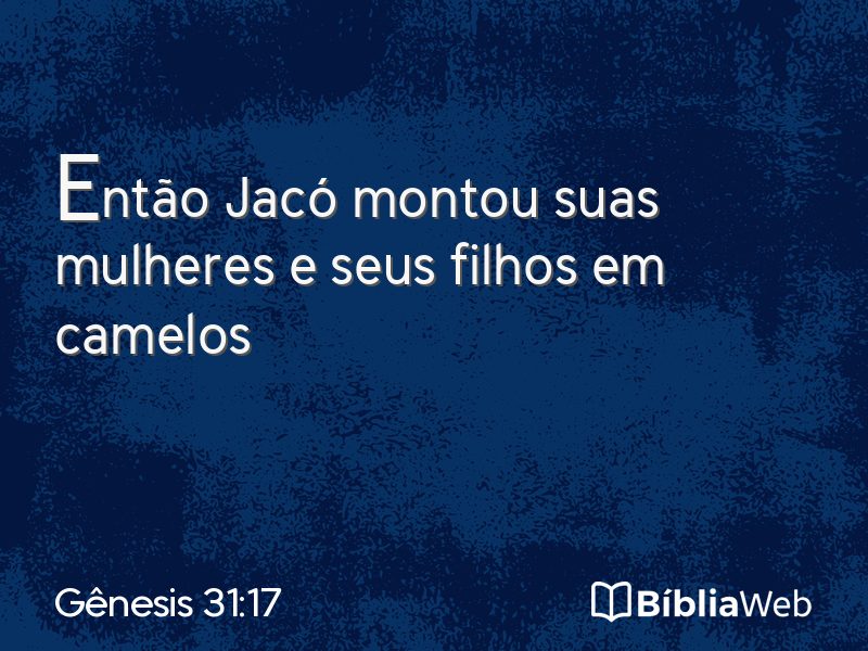 Gênesis 31:17 em imagem para compartilhar