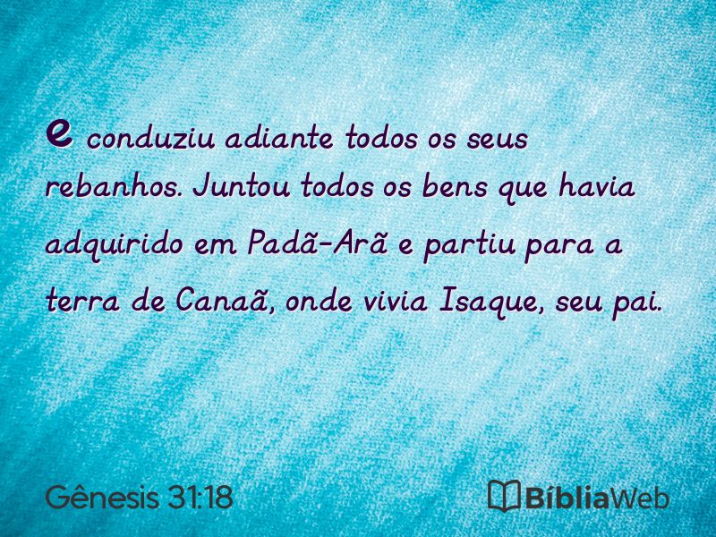 Gênesis 31:18 em imagem para compartilhar