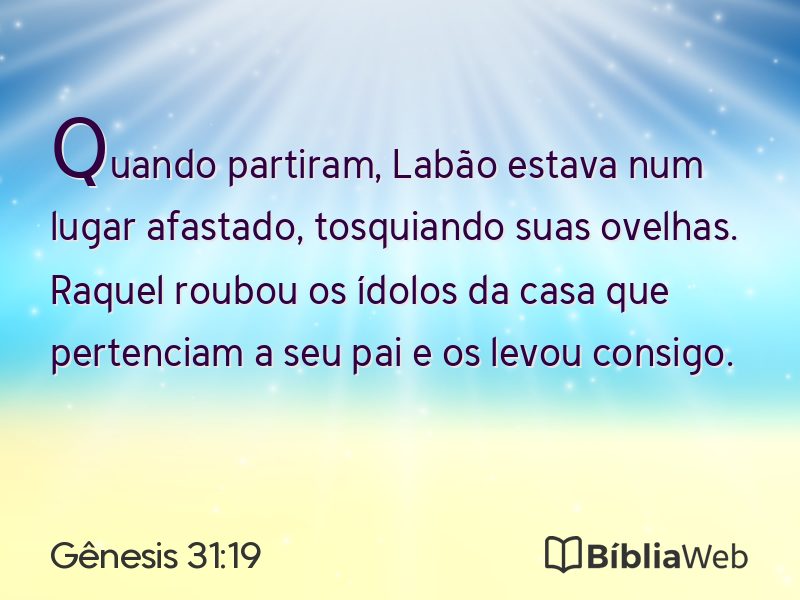 Gênesis 31:19 em imagem para compartilhar