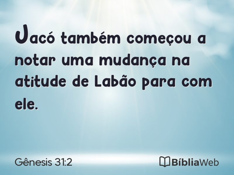 Gênesis 31:2 em imagem para compartilhar