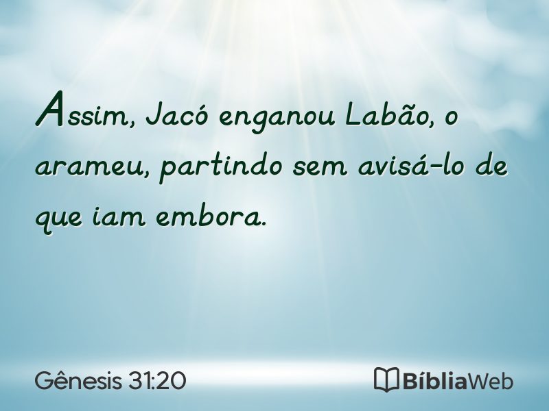 Gênesis 31:20 em imagem para compartilhar