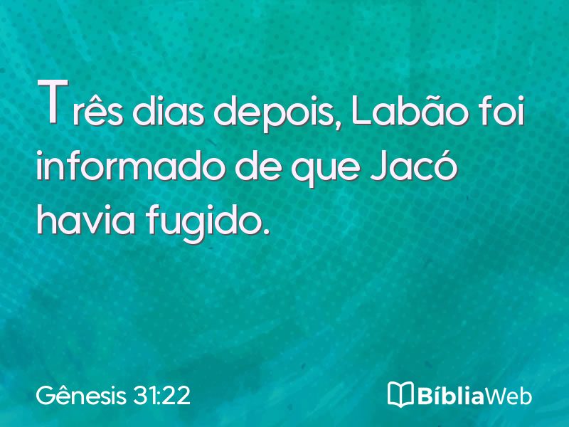 Gênesis 31:22 em imagem para compartilhar