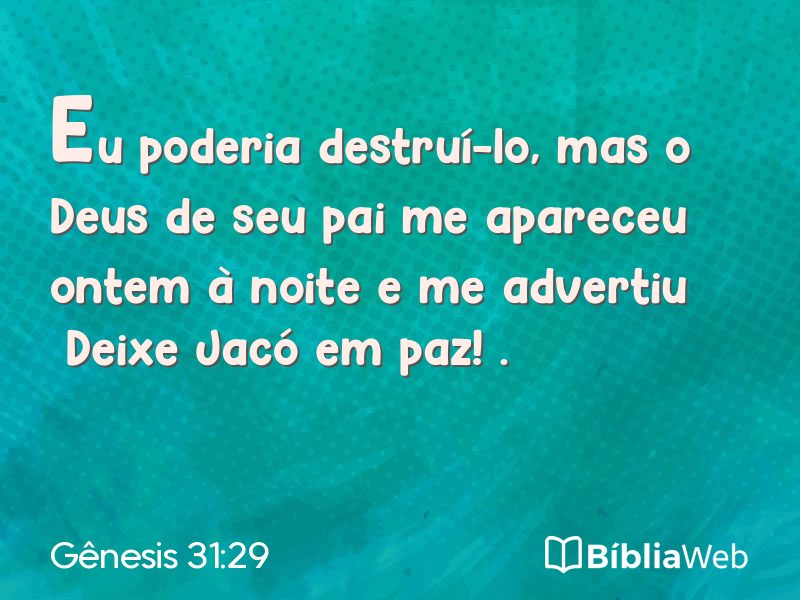 Gênesis 31:29 em imagem para compartilhar