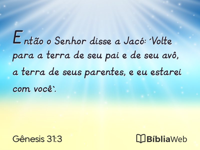 Gênesis 31:3 em imagem para compartilhar