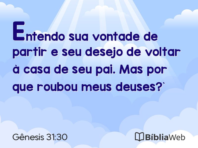 Gênesis 31:30 em imagem para compartilhar