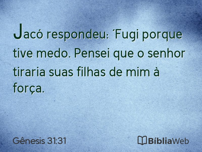 Gênesis 31:31 em imagem para compartilhar