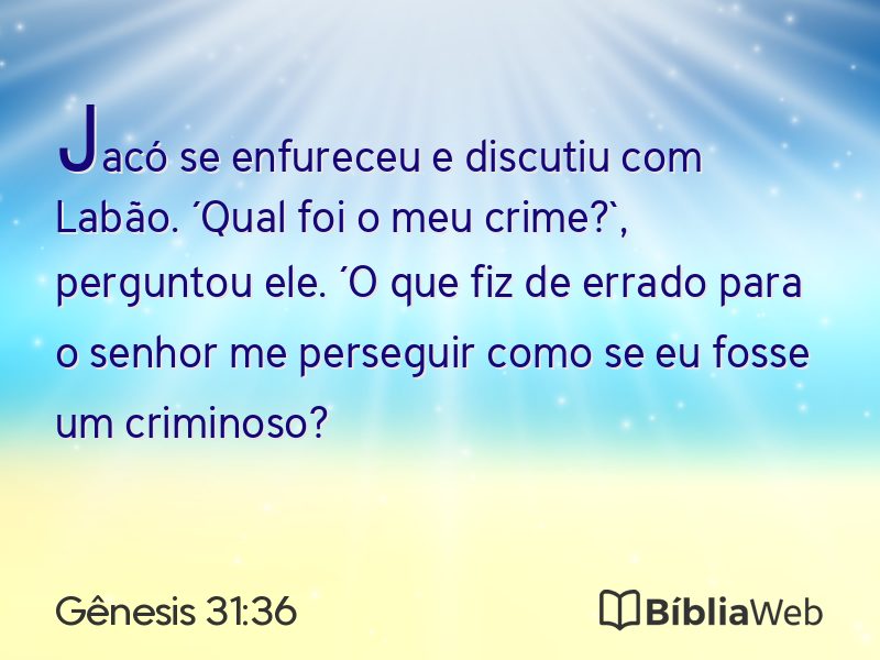 Gênesis 31:36 em imagem para compartilhar