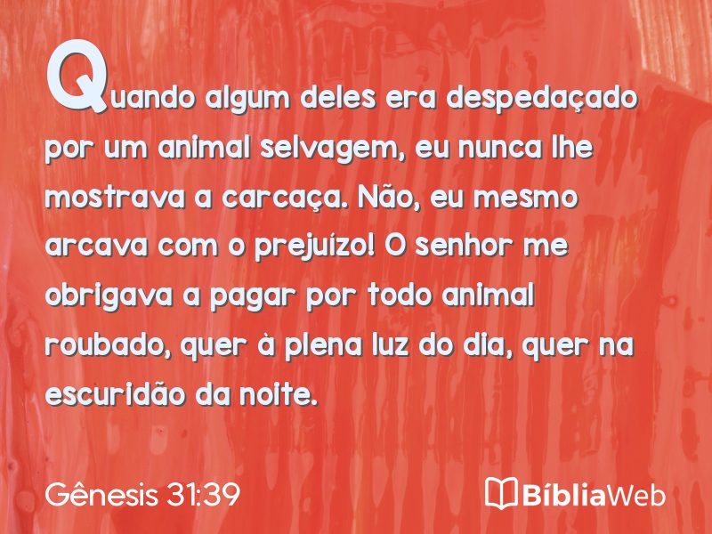 Gênesis 31:39 em imagem para compartilhar