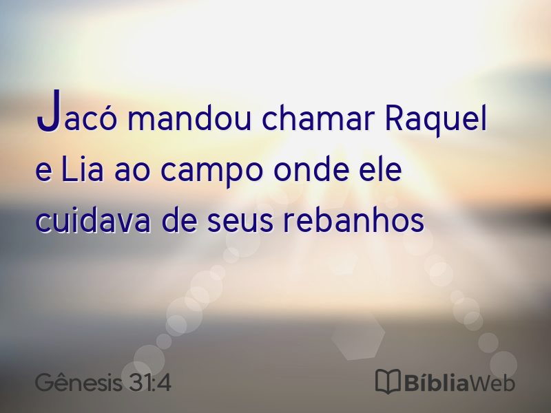 Gênesis 31:4 em imagem para compartilhar