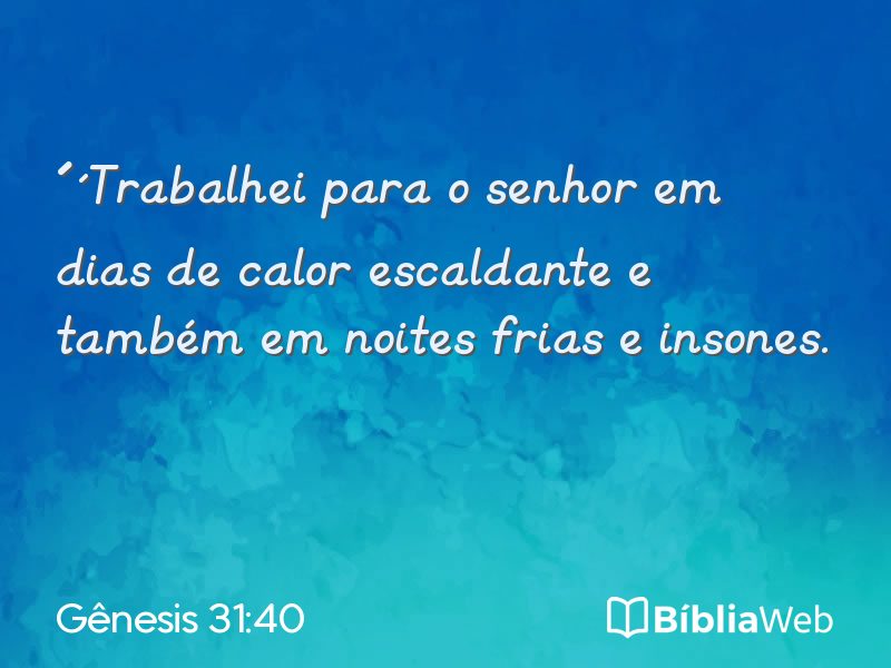 Gênesis 31:40 em imagem para compartilhar