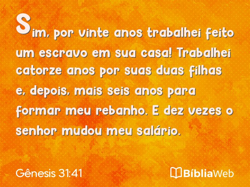 Gênesis 31:41 em imagem para compartilhar