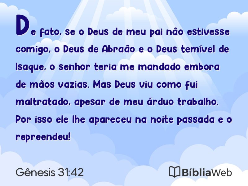 Gênesis 31:42 em imagem para compartilhar
