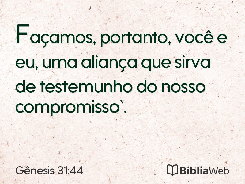 Gênesis 31:44 em imagem para compartilhar