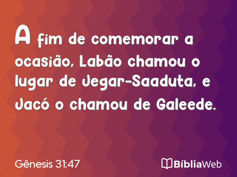 Gênesis 31:47 em imagem para compartilhar