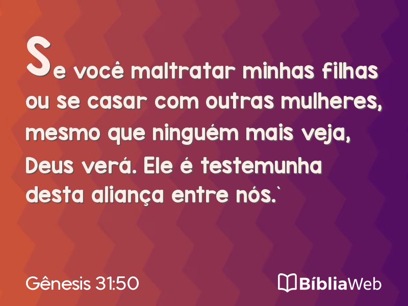 Gênesis 31:50 em imagem para compartilhar