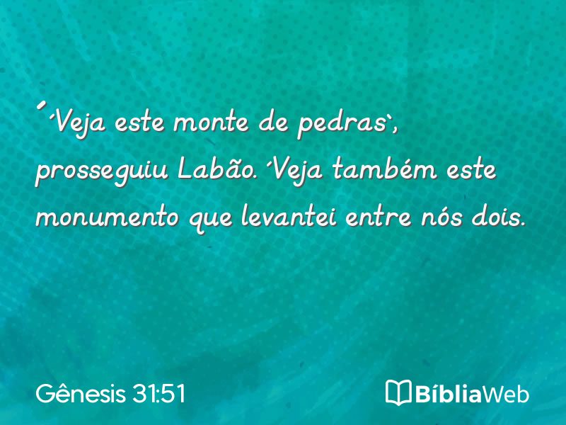 Gênesis 31:51 em imagem para compartilhar