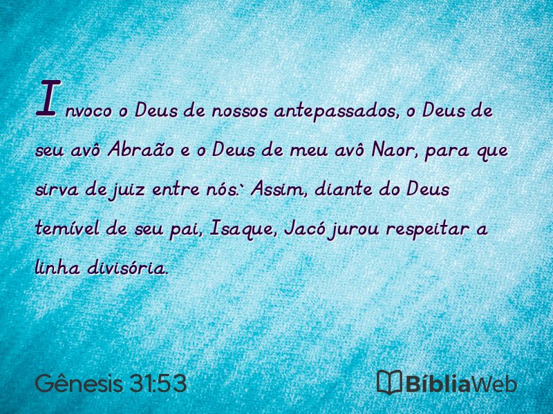 Gênesis 31:53 em imagem para compartilhar