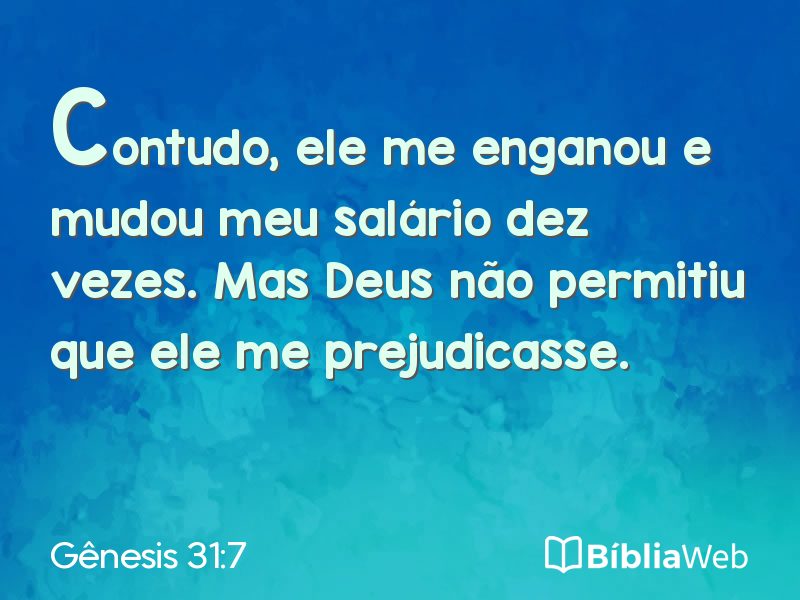 Gênesis 31:7 em imagem para compartilhar