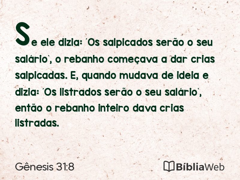 Gênesis 31:8 em imagem para compartilhar
