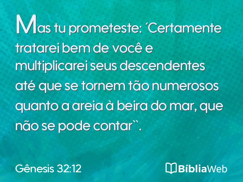 Gênesis 32:12 em imagem para compartilhar