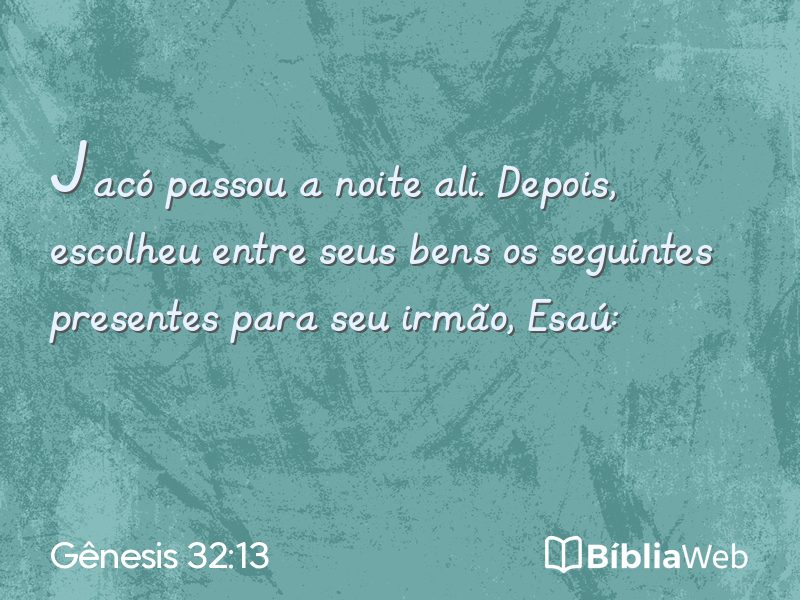 Gênesis 32:13 em imagem para compartilhar