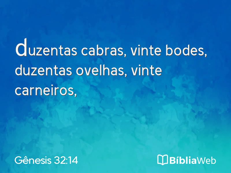 Gênesis 32:14 em imagem para compartilhar