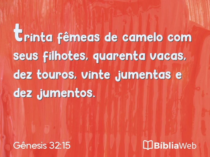 Gênesis 32:15 em imagem para compartilhar