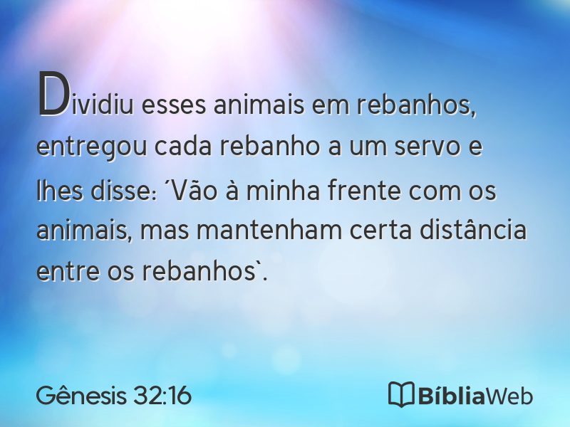 Gênesis 32:16 em imagem para compartilhar