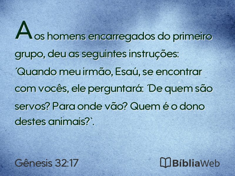 Gênesis 32:17 em imagem para compartilhar