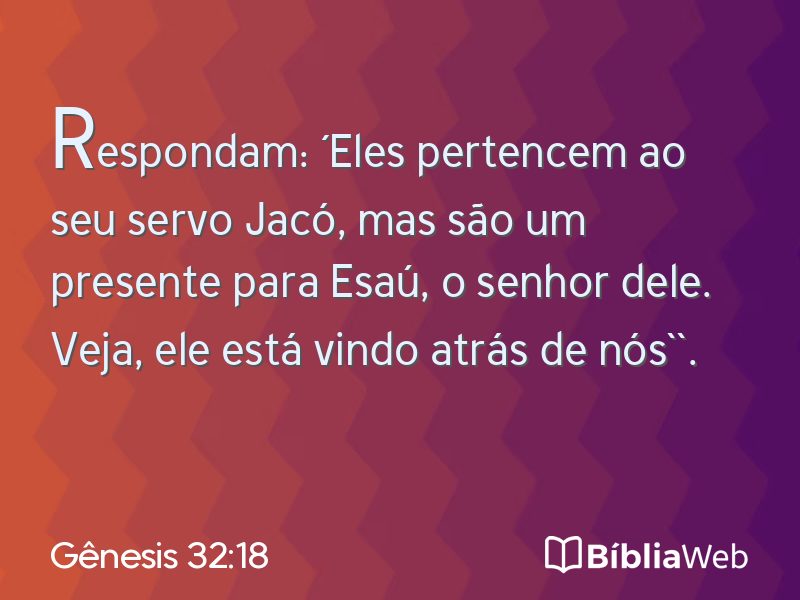 Gênesis 32:18 em imagem para compartilhar