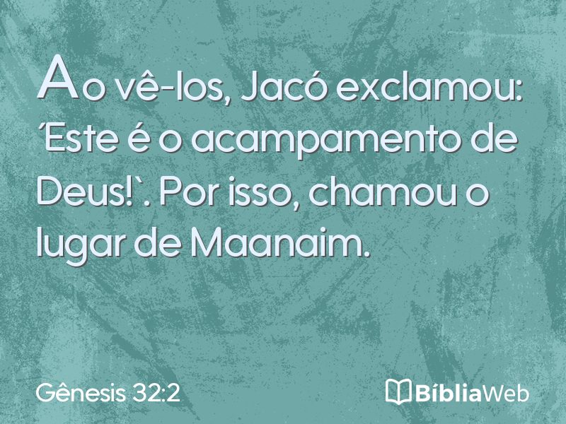 Gênesis 32:2 em imagem para compartilhar