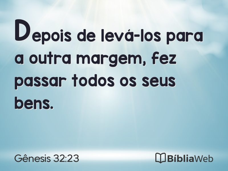 Gênesis 32:23 em imagem para compartilhar