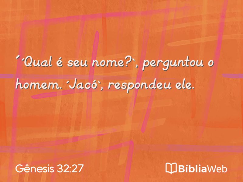 Gênesis 32:27 em imagem para compartilhar