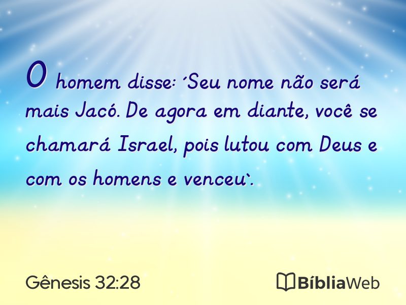 Gênesis 32:28 em imagem para compartilhar