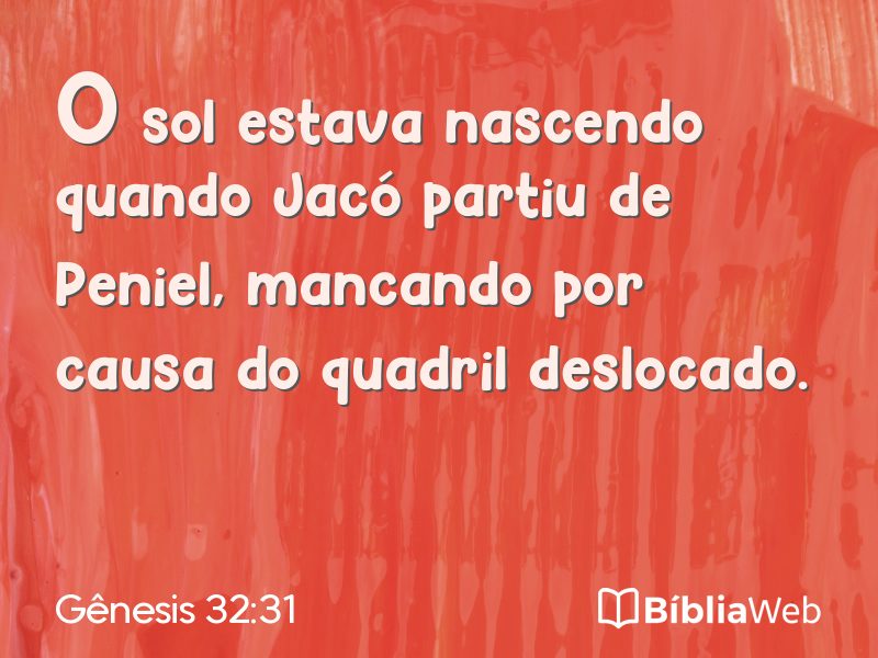 Gênesis 32:31 em imagem para compartilhar
