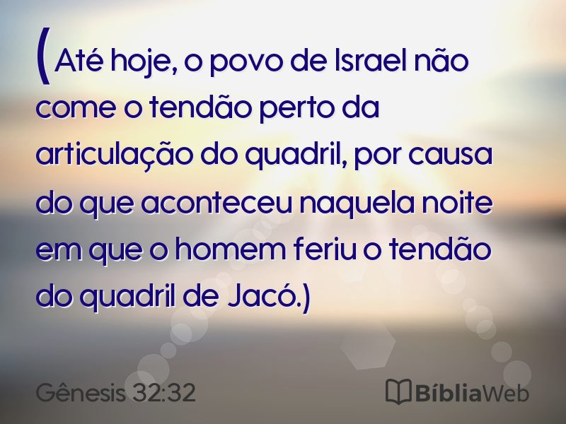 Gênesis 32:32 em imagem para compartilhar