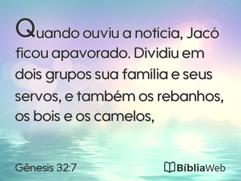 Gênesis 32:7 em imagem para compartilhar